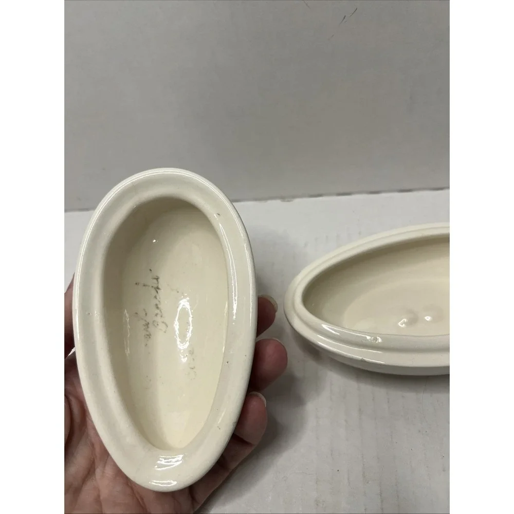 Vintage McNees Covered Egg Dish Trinket Box with Lid #M-319